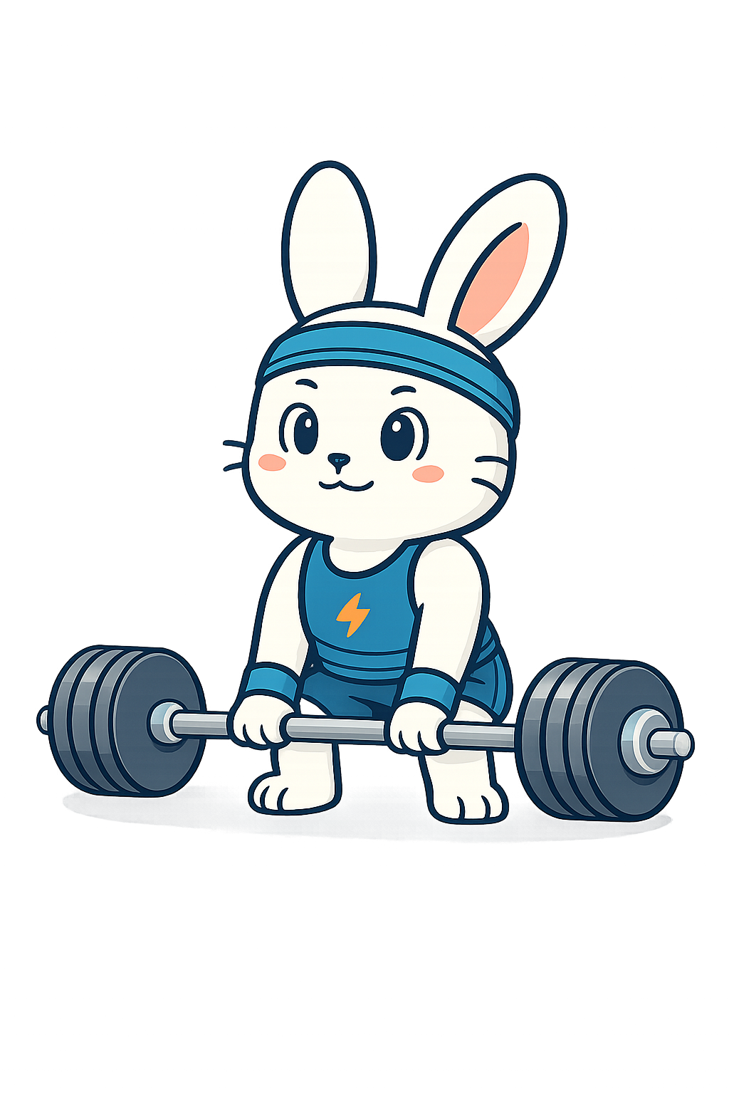 BuffBuddy bunny doing a deadlift